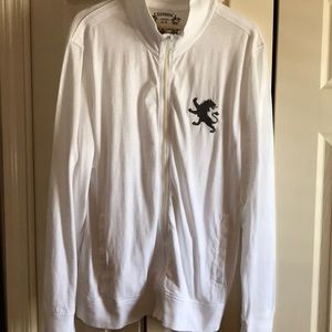 White thin track jacket
